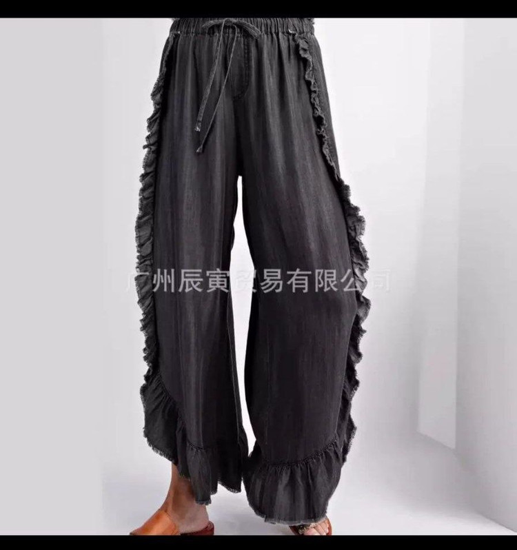 شلوار پارچه ای بغل چین دار تابستانه